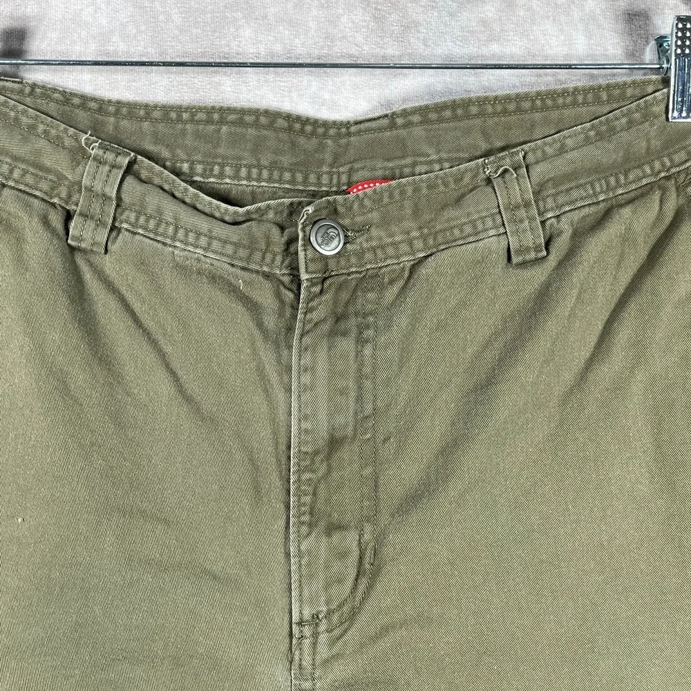 The North Face Cargo Shorts Mens Size 36 Long Green Denim Outdoor Hiking Pockets